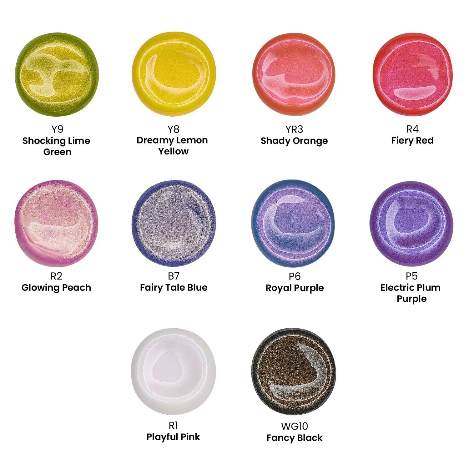 ARTEZA Premium Iridescent Acrylic Paint Set of 10 x 60ml